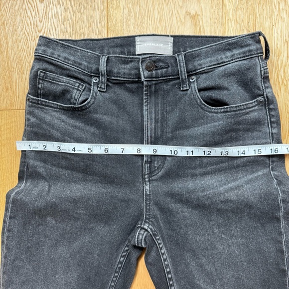 EVERLANE HIGH RISE SKINNY JEANS WASHED Black Denim -28 - Picture 13 of 17